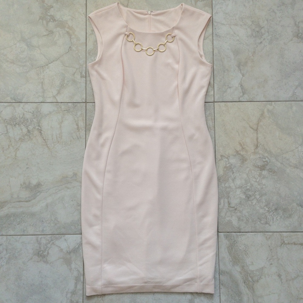 Light Pink Women’s Dress with Gold Details